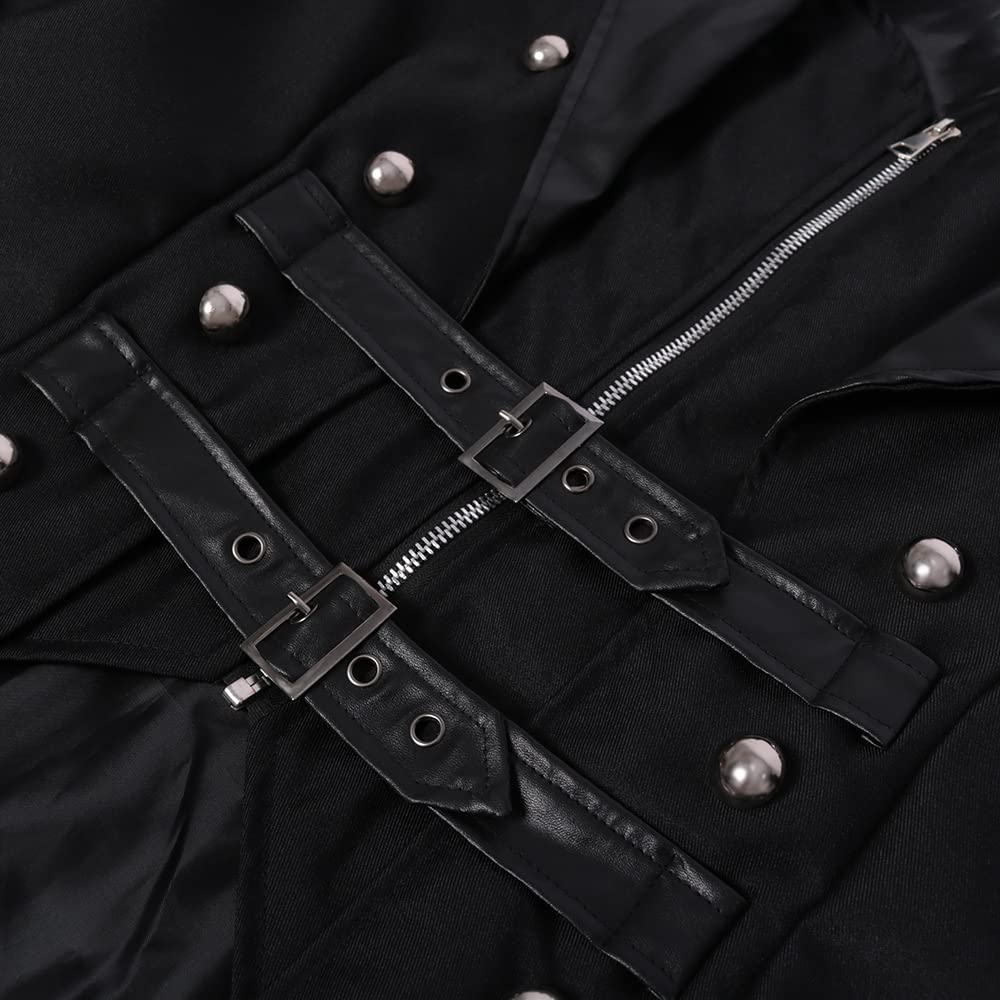 Amazon.co.jp: スチームパンク風 ロングジャケット コート ベルト V系