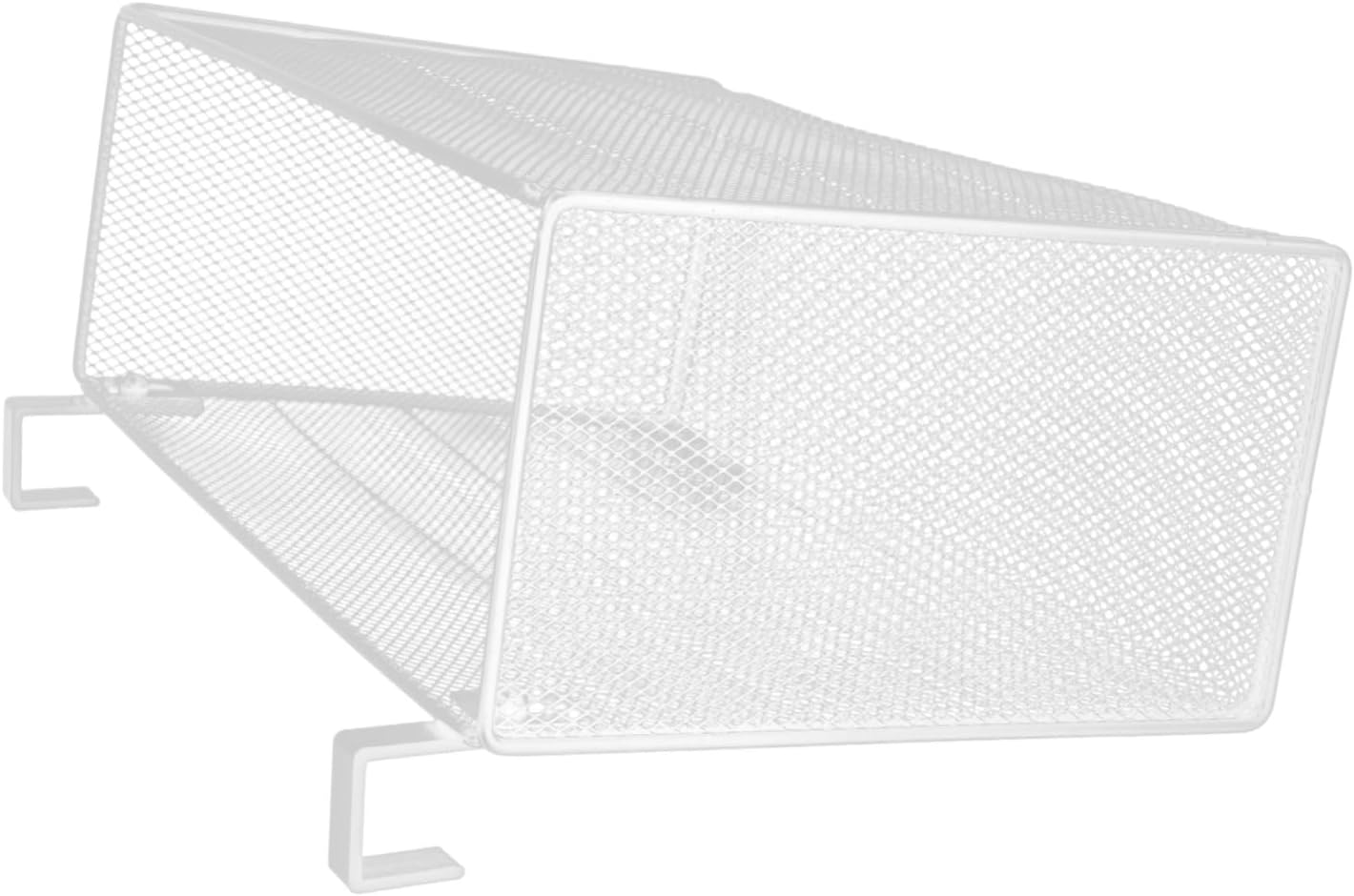 COHEALI No-Drill Hanging Desk Organizer Shelf with Multitier Metal Shelves and Hooks, Adjustable Height Space-Saving Desktop Storage Rack for Office Supplies and Stationery on Workstation