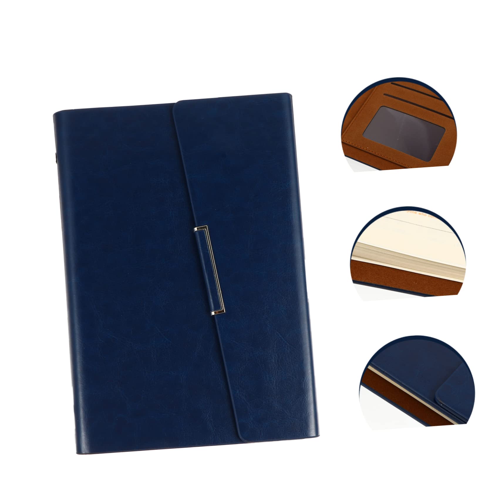 Agenda Planner Settimanale Blu in Pu, Quaderno a Tre Ante