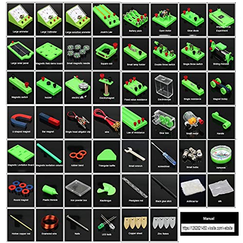 ZDSKSH STEM Physik Elektrizität Und Magnetismus Experimente Wissenschaftslabor Grundlegende Schaltungslern Starter Kit… – Bild 5
