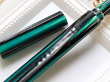 ワンチャー万年筆カレイドクィーン Amazon | WANCHER 万年筆 カレイドクイーン万年筆・ 深山水