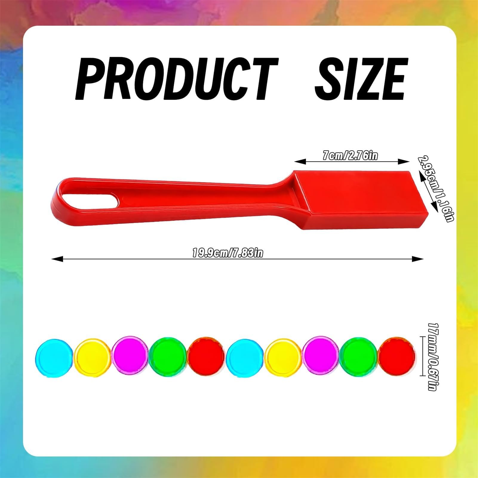 1 Bastón Bastón Magnético 100 Plástico Fichas de Bingo,Varitas Magnéticas Juego Bingo 17mm Cartones para Contar Fichas Escolares y de Juego