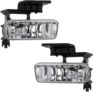 A ABIGAIL Driving Fog Lights Lamps Replacement for 1999-2002 Chevy Silverado, 2000-2006 Chevy Suburban/Tahoe With 880 12V 27W Halogen Bulbs 10368476,10368477, GM2592113,GM2593113 (Clear Lens)