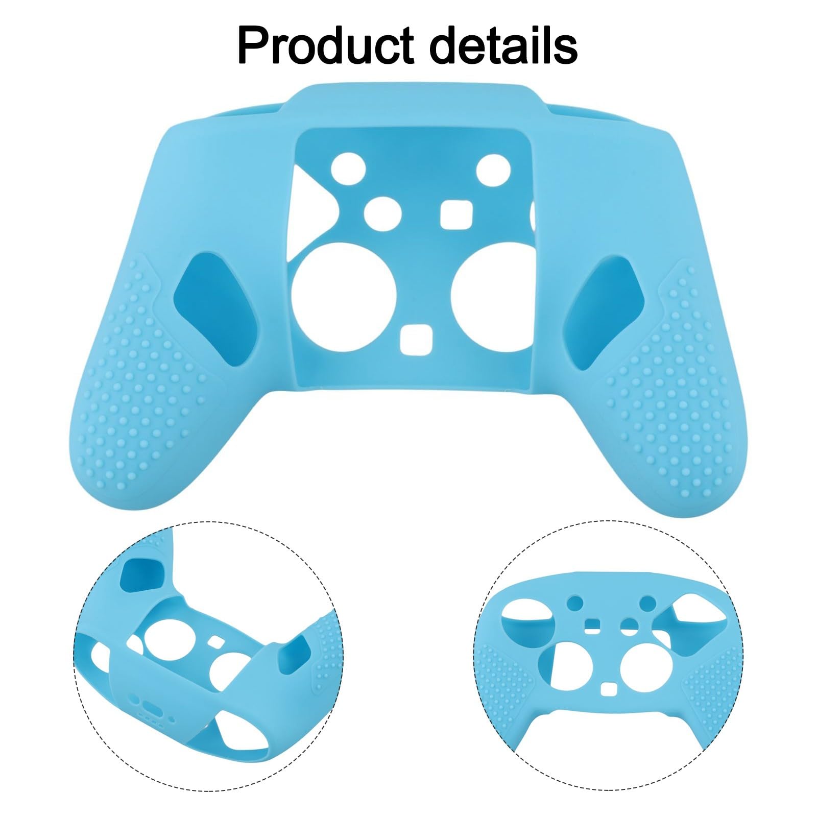 Copertura per controller in silicone Switch2 per Pro, impugnatura antiscivolo con aperture precise, design a dissipazione del calore, confezione da 3 (nero/blu/rosso)