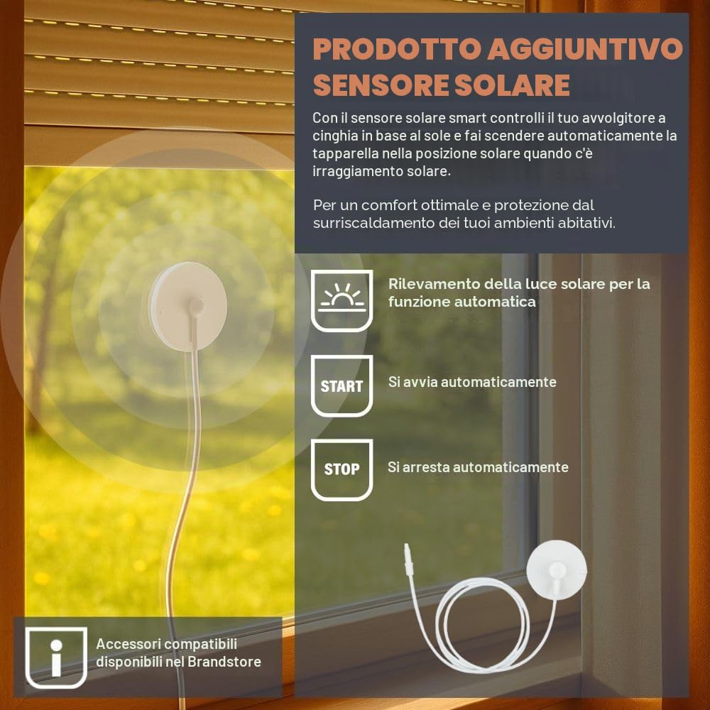 Home Pilot - Avvolgitore per tapparella RolloTron a parete Premium. Montaggio rapido | Programmazione | Funzionamento autonomo - 10162330