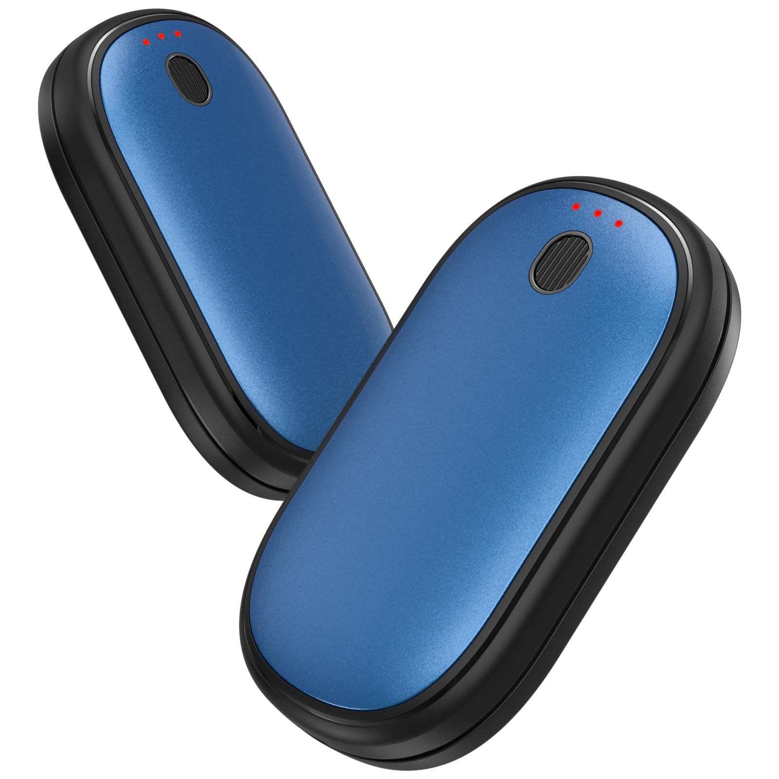 Scaldamani Ricaricabile, 2 in 1 Scaldamani Magnetico 5000mAh, Scalda Mani Elettrici USB-C, Certificato CE UL,3 Livelli di Temperatura, Per Campeggio All'aperto, Caccia e Golf (Blau)