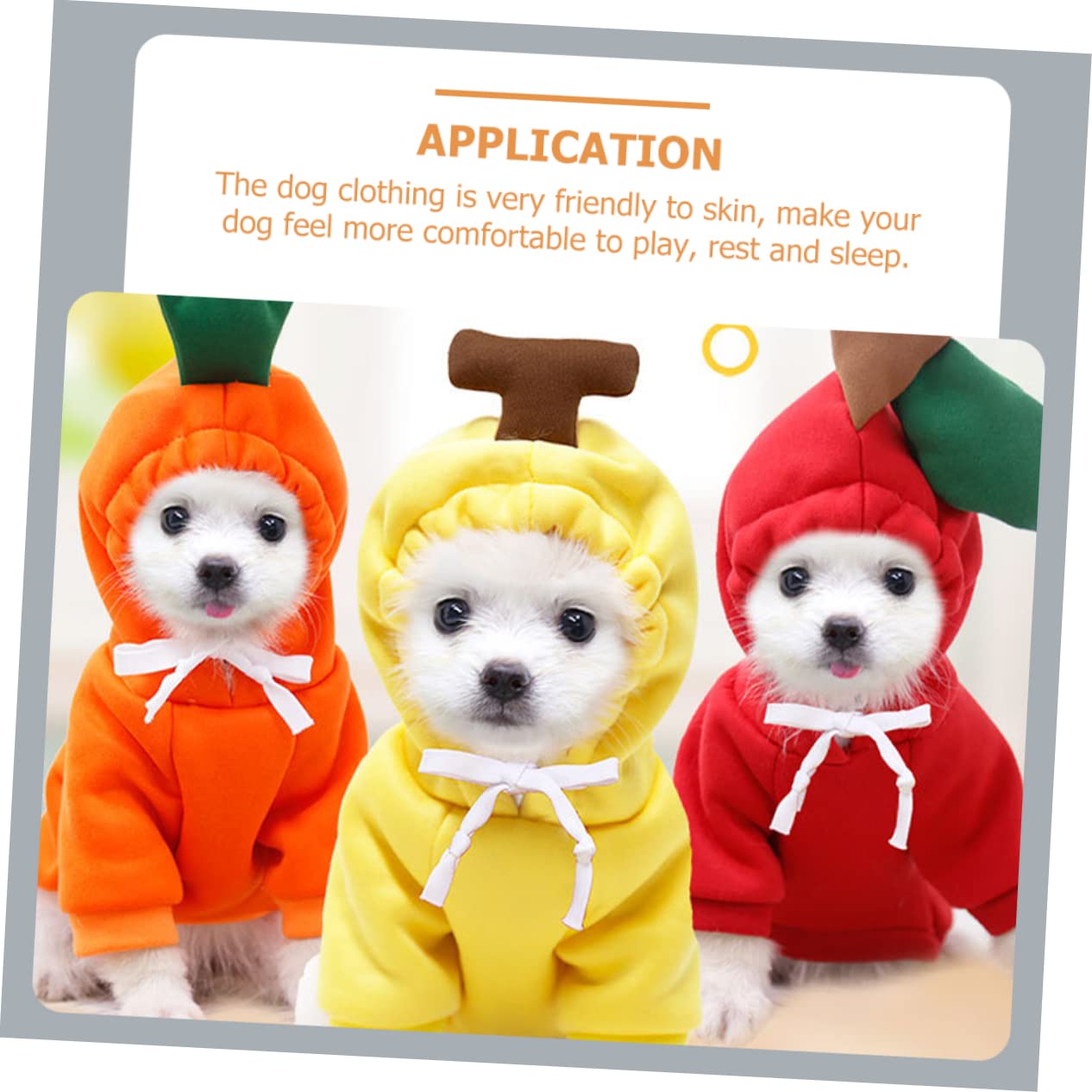 Kisangel 5pièces Pull à Capuche pour Chien Vêtement Hiver pour Moyen Chien Sweat-Banana pour Animaux Confort Optimal Et Facile à Porter pour Photos