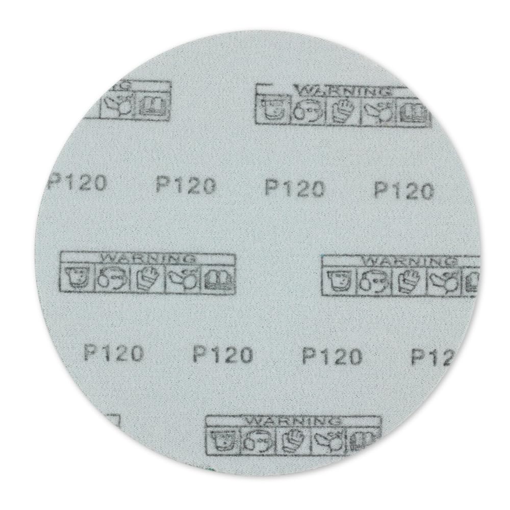 BHA Discos de lija de película verde de 5 pulgadas, con gancho y bucle húmedos/secos, paquete de 50, sin agujero, resistente a la carga, impermeable, bajo polvo y abrasivo de óxido de aluminio de
