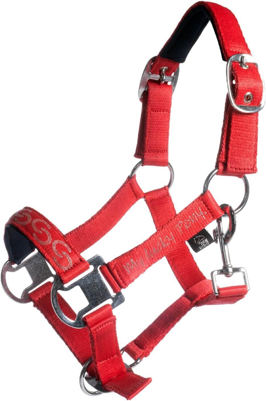 HKM Aymee Head Collar Red Shetland Pony