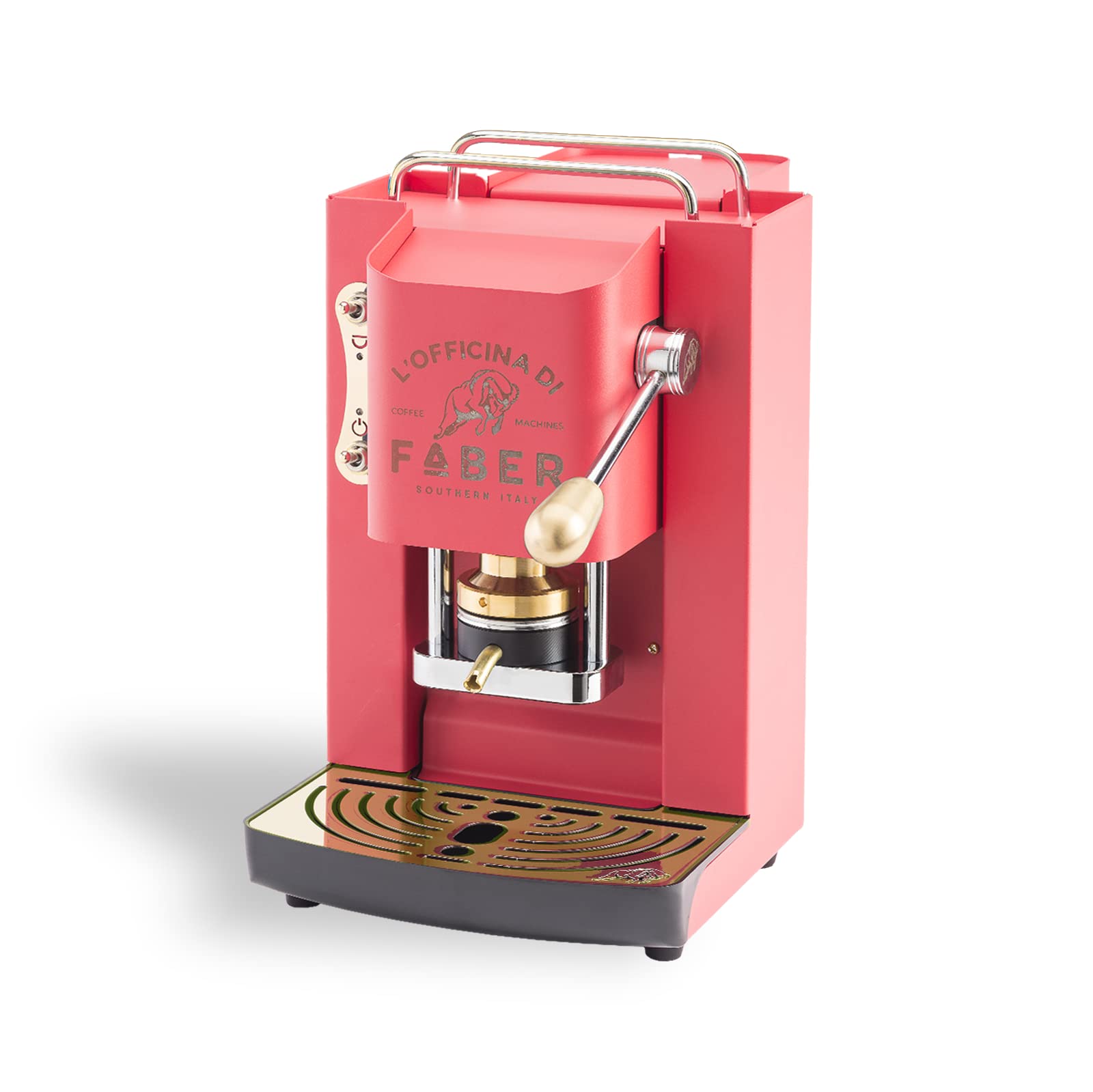 Faber PRO Total Deluxe Machine à café en laiton à dosettes en papier Ese 44 mm (Coral Pink)