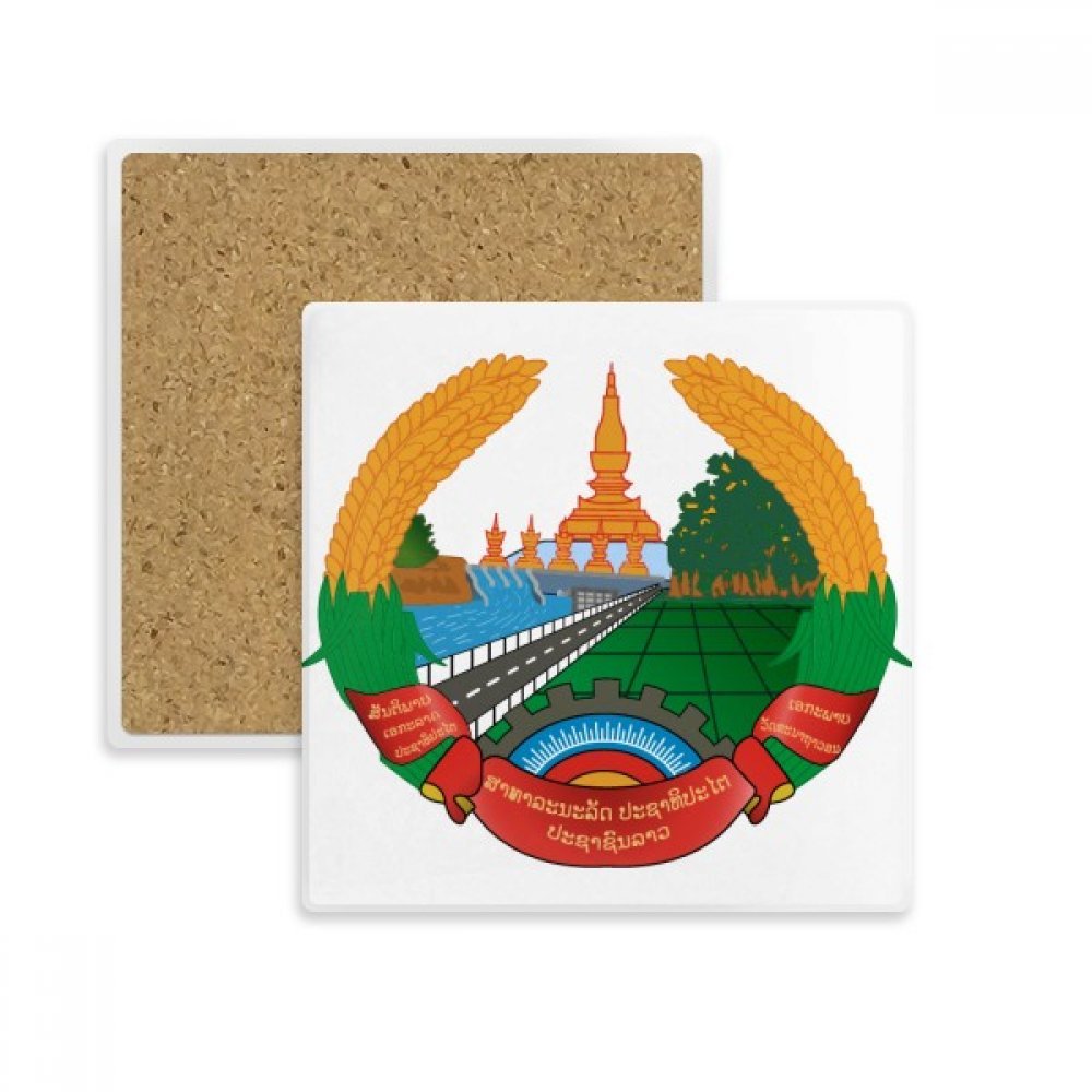 Évitez les taches de verre sur vos tables grâce au coaster Laos absorbant en pierre