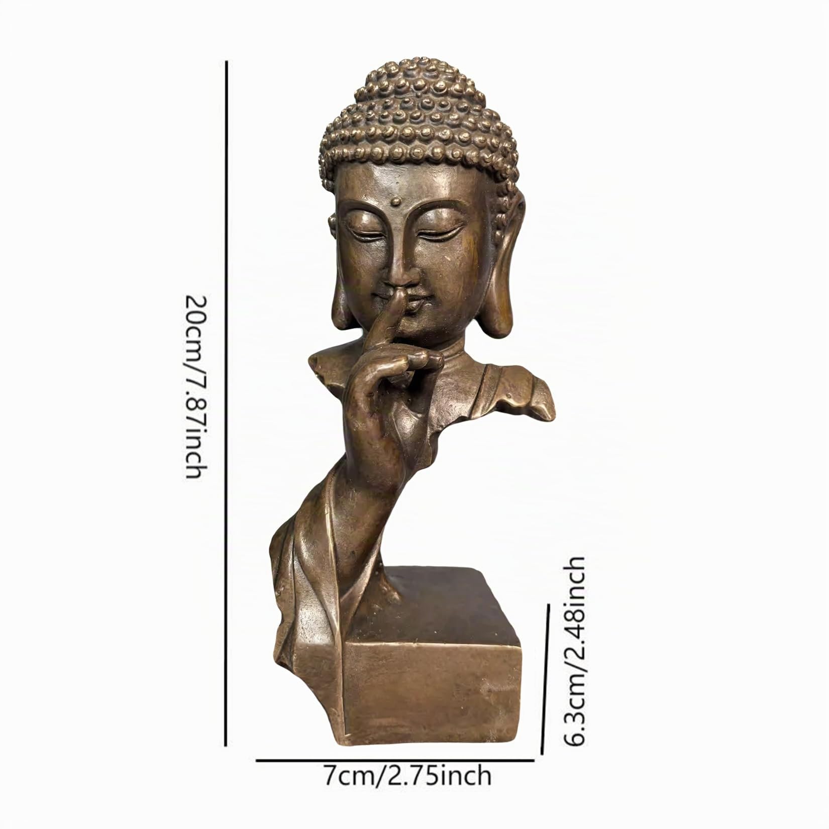 Ornamenti con buddha statua in stile zen Coltivare un'atmosfera spirituale serena ed edificante statua buddha Utilizzabile per home decor Giardino esterno ecc (B)
