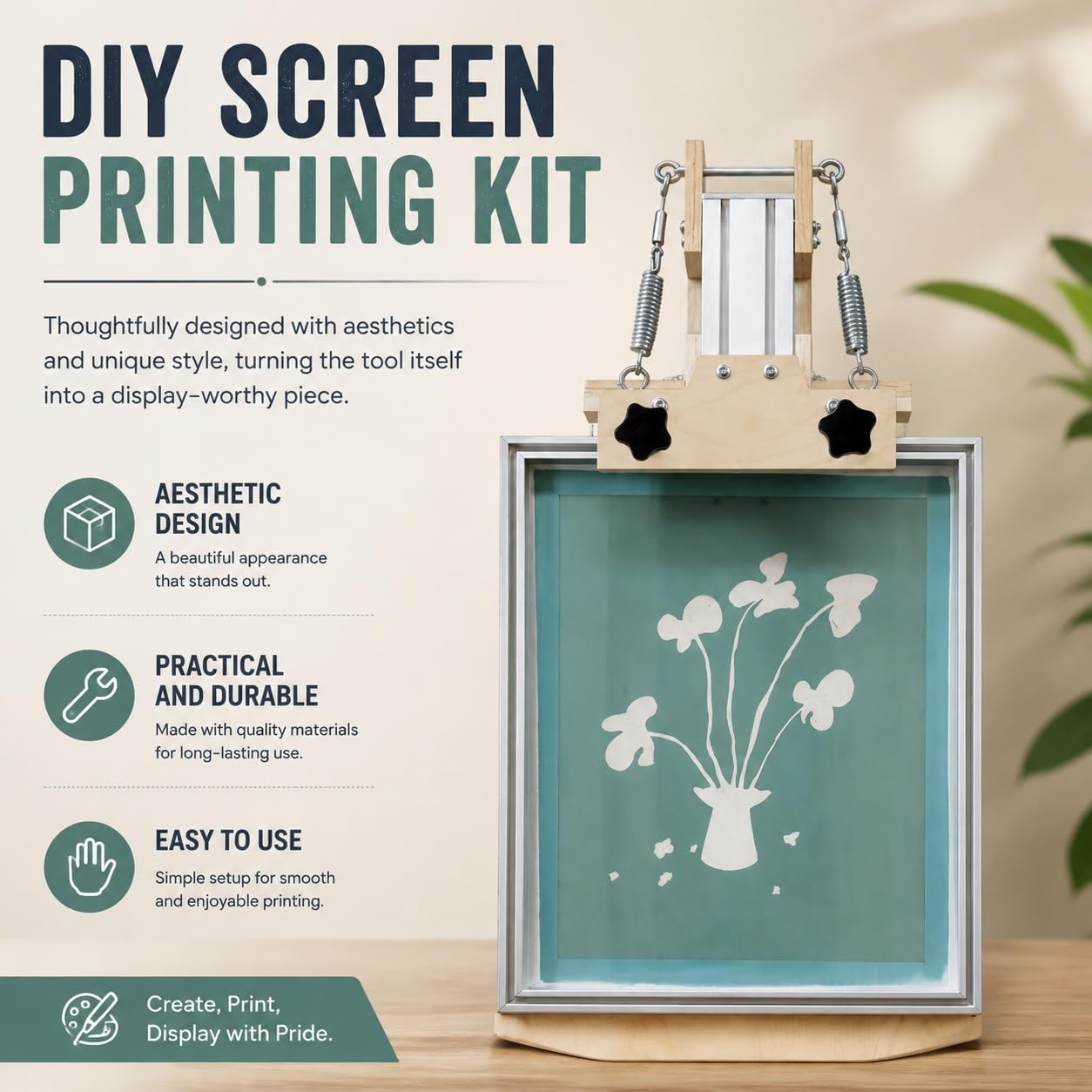 Kit Presse Sérigraphie DIY, Plateforme Manuelle