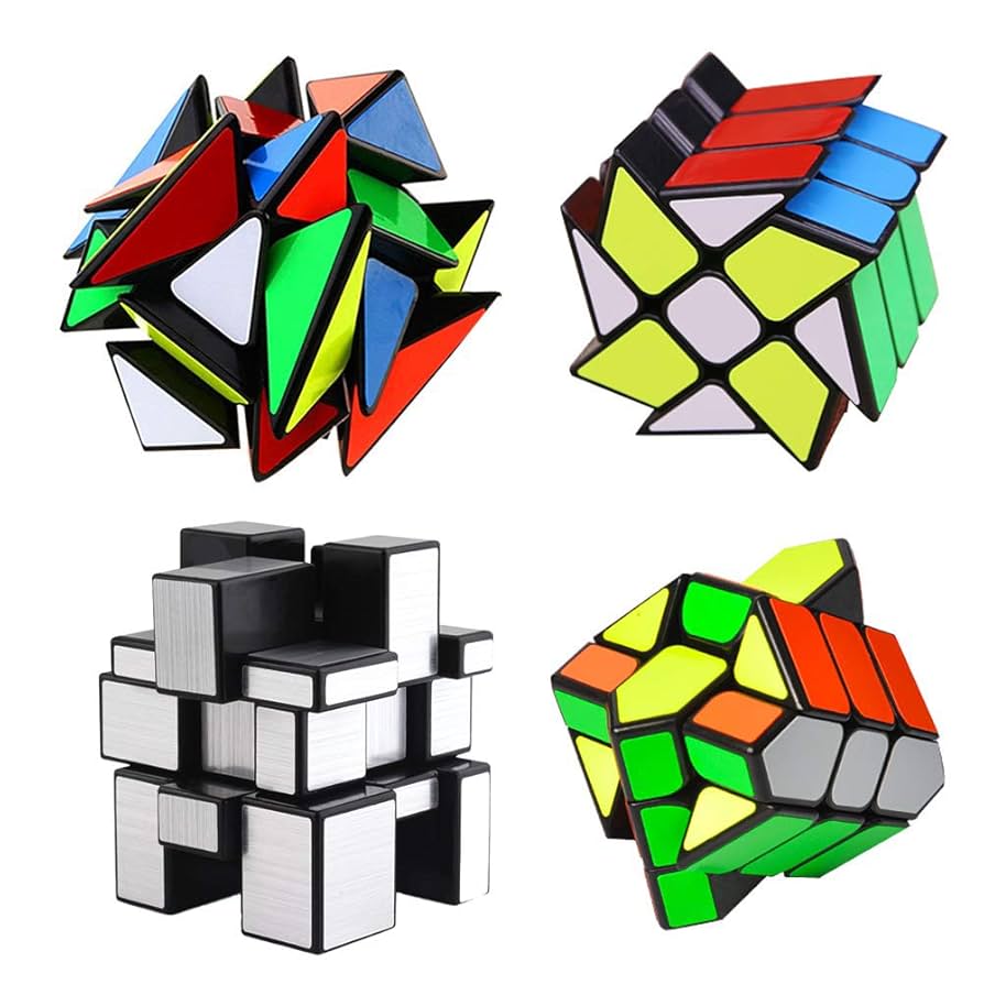 ユイカ　4枚セット Amazon.com: YJ Cube Set - 4-Pack, Includes 3x3 Fluctuation