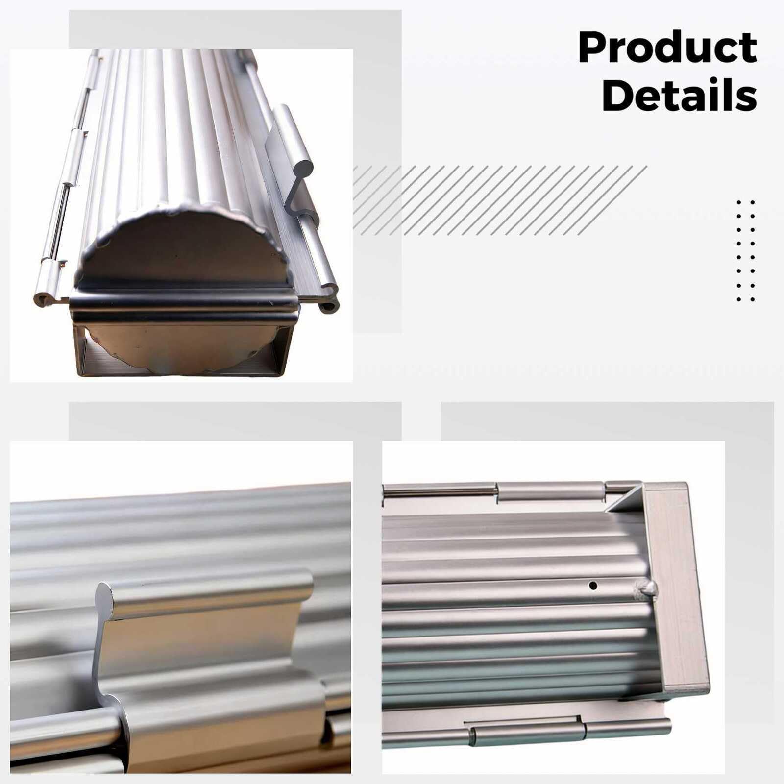 Brotbackform aus Aluminiumlegierung, 30,5 cm, antihaftbeschichtet, offenes Schließen, gewelltes rundes Design, Klappdeckel und 3 mm Entlüftung, silberfarben