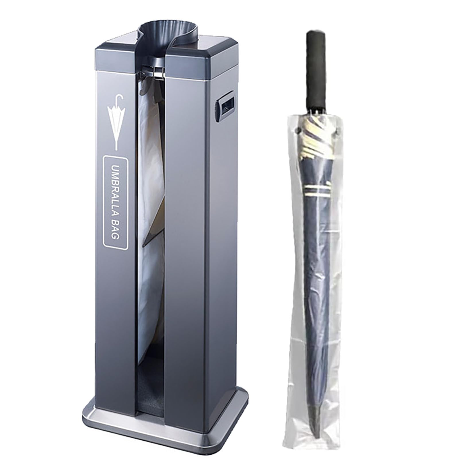 GYRAZXS Commercial Umbrella Bag Dispenser Stand with Wheels for Wet Umbrellas in Lobby, Office, Hotel, Supermarket