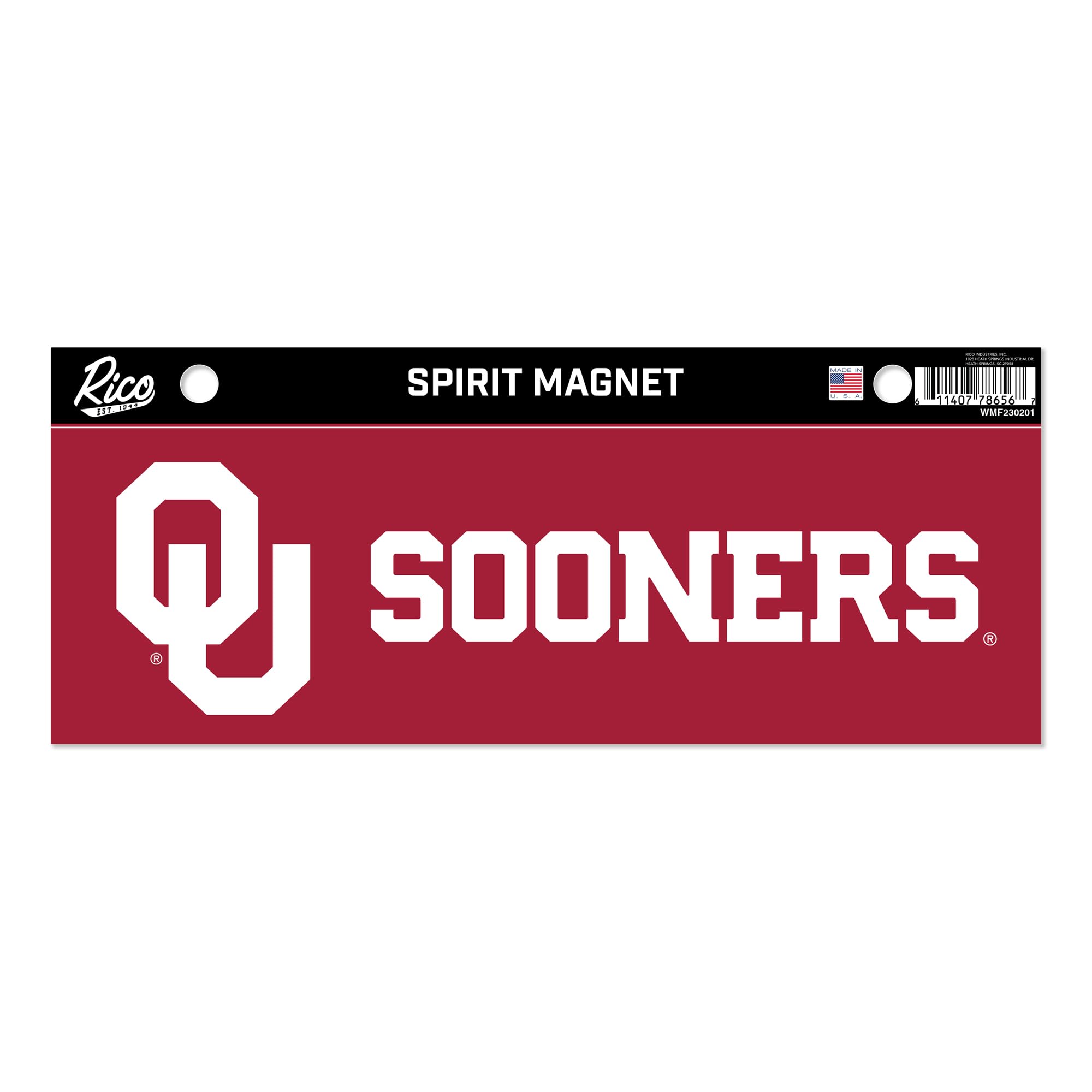 Rico Industries NCAA Oklahoma Sooners 4 x 10 Team Spirit Magnet - Car, Home Décor - Refridgerator, Office, Kitchen