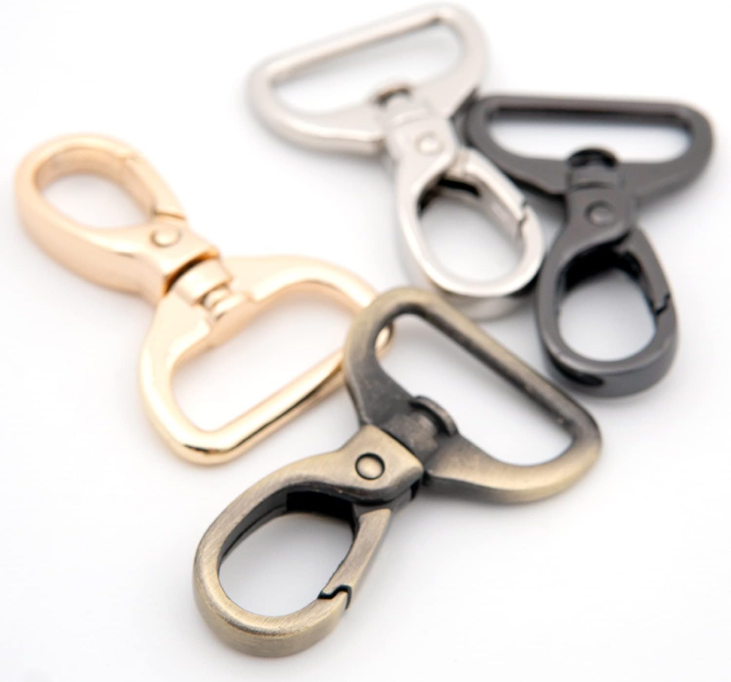 Oval Snap Hooks,10 PCS Heavy Duty Purse Hardware Lobster Clasp Keychain Clip Purse Making Accessories (1",Gunmetal) - Image 3