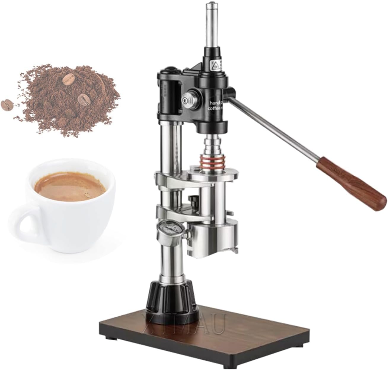Manual espresso machine Hand pressure coffee machine Lever coffee machine with pressure gauge
