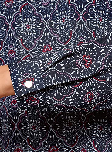 Oodji Ultra Donna Camicetta Dritta con Colletto a