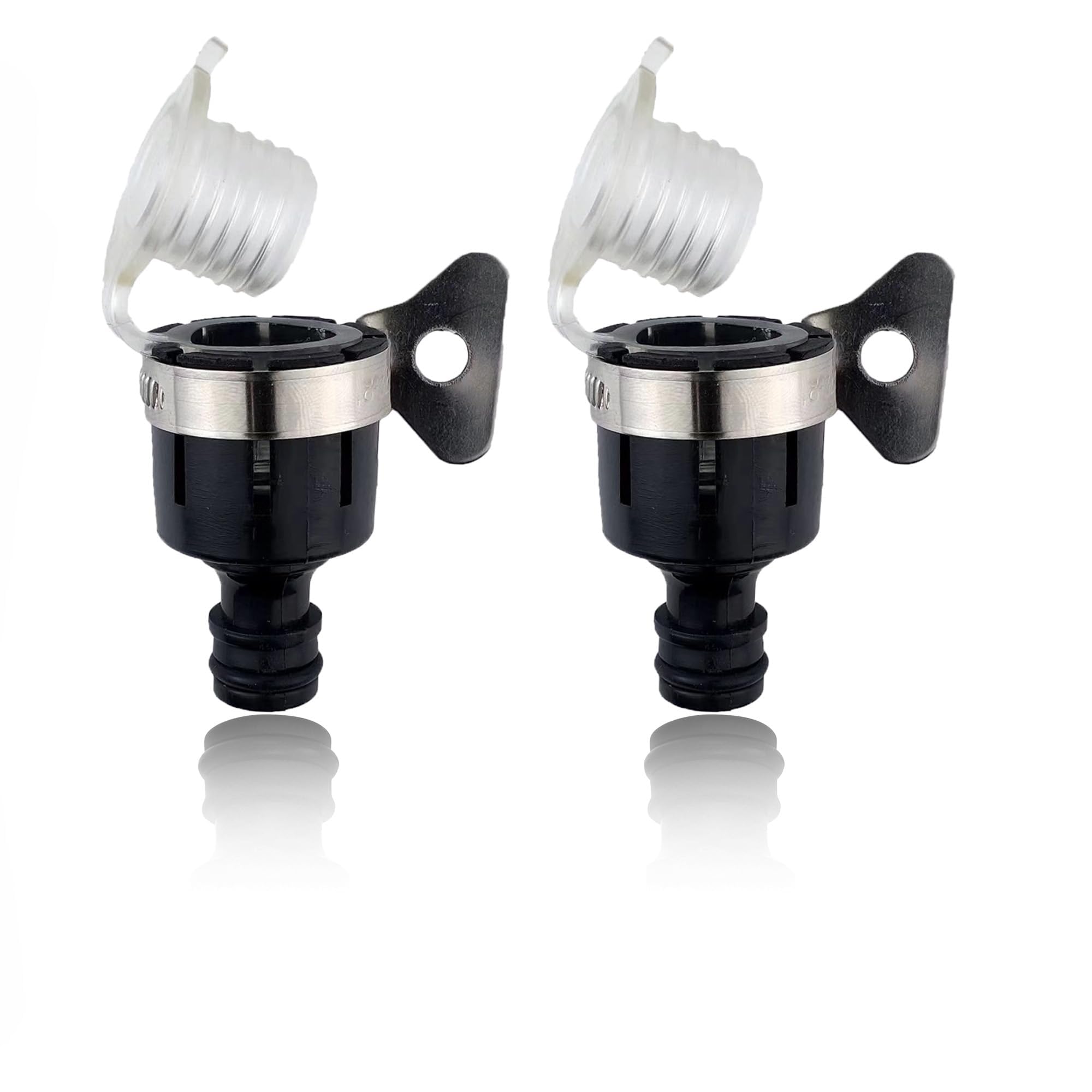 2pcs Universal Rubber Tap Connector 16mm Indoor and Outdoor,Universal Tap Adapter for Garden Hose Pipe Connector