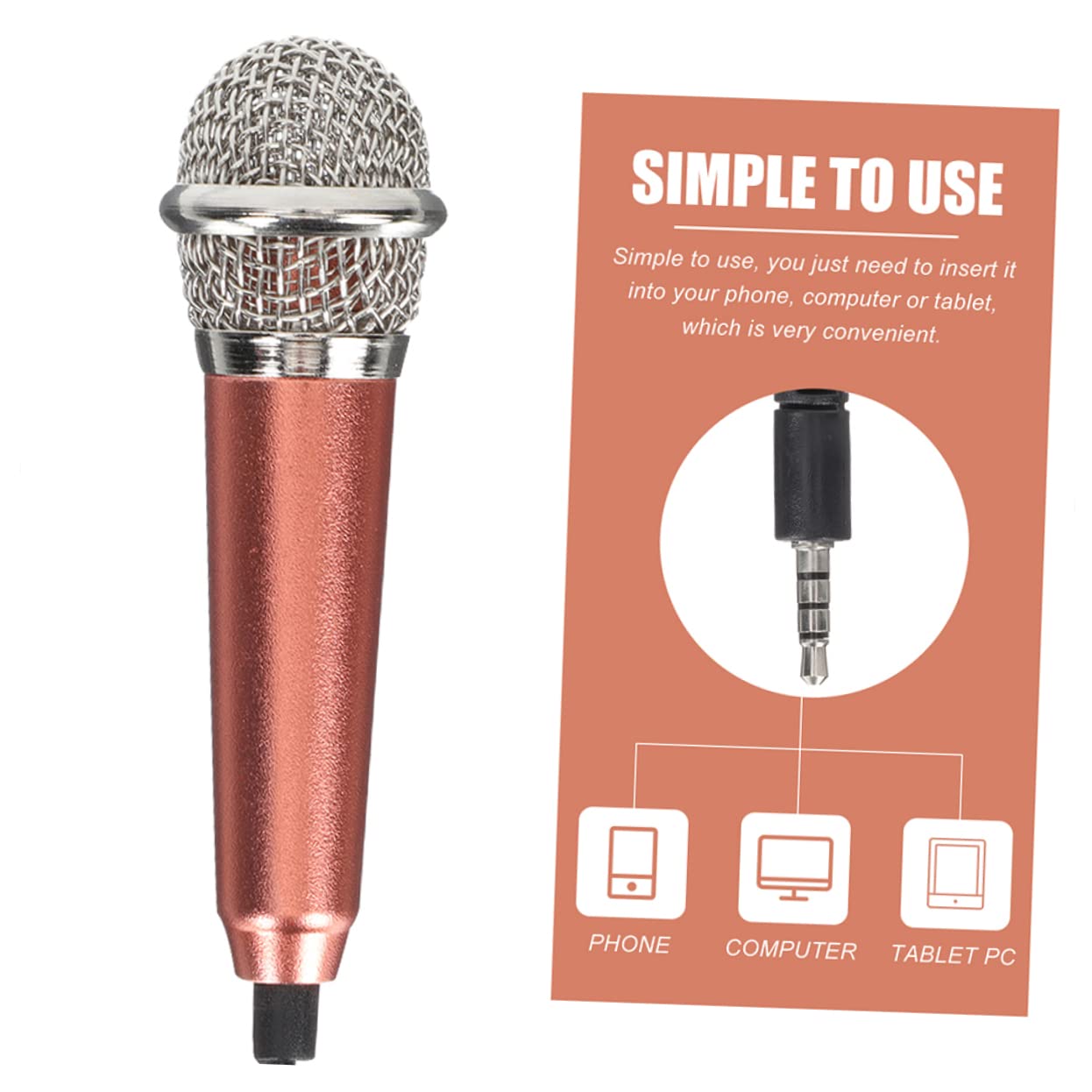 Toyvian Set Di 2 Microfoni Finti In Miniatura Con Supporto - Accessori Per Casa Delle Bambole, Giocattolo Simulato In Lega, Regalo Per Bambini - 4