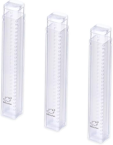 Miniatura 8 de Dakoufish Estuche de transporte de pajitas de plástico, paquete de 3 cajas plegables reutilizables para popotes rectos de 9 a 13 pulgadas, perfecto