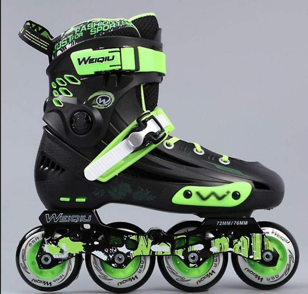 Roller Skates, Inline Roller Skates, Safe and Fun Illuminating Roller Skates for Boys and Girls,Black-42