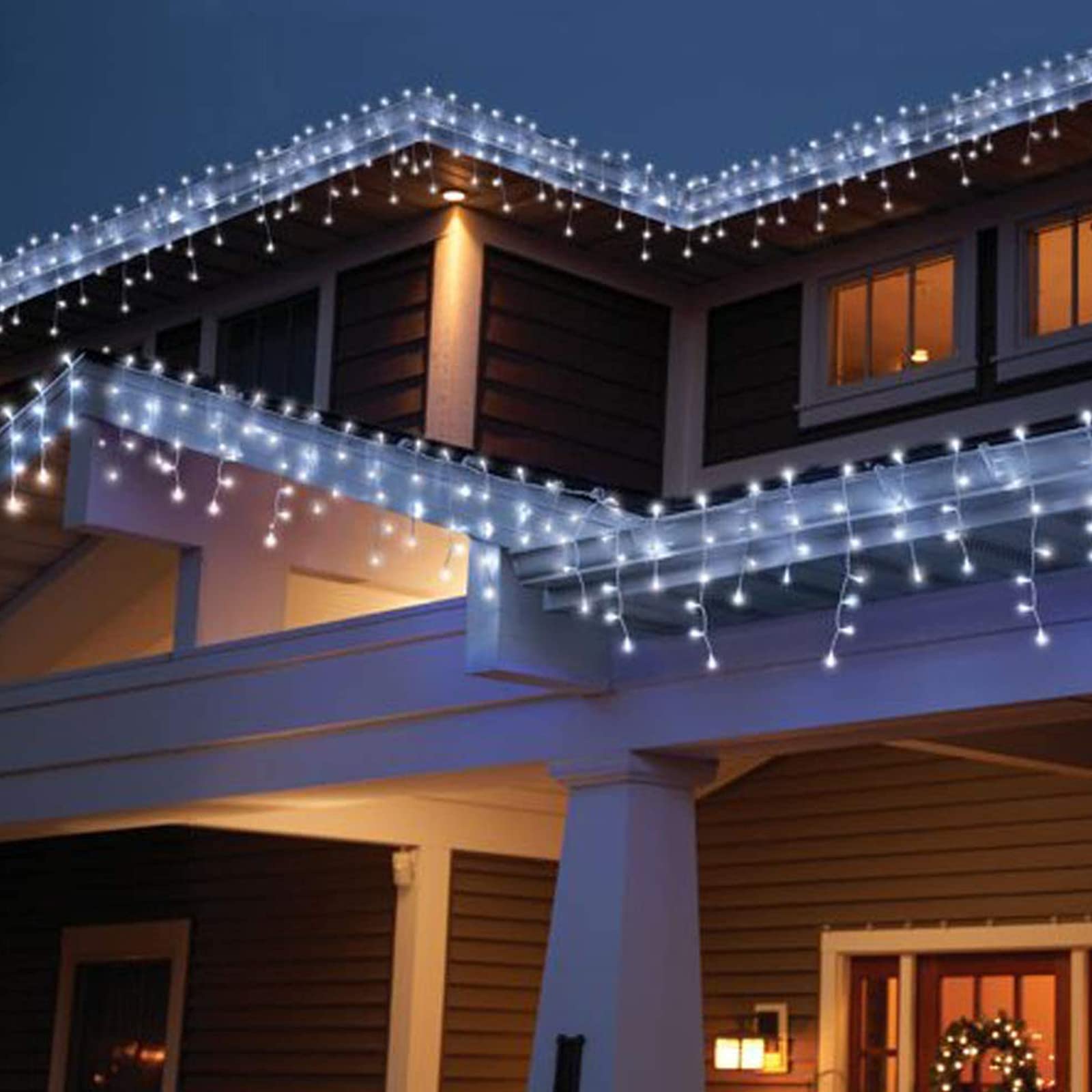400 LED icicle lights with adapter(white)