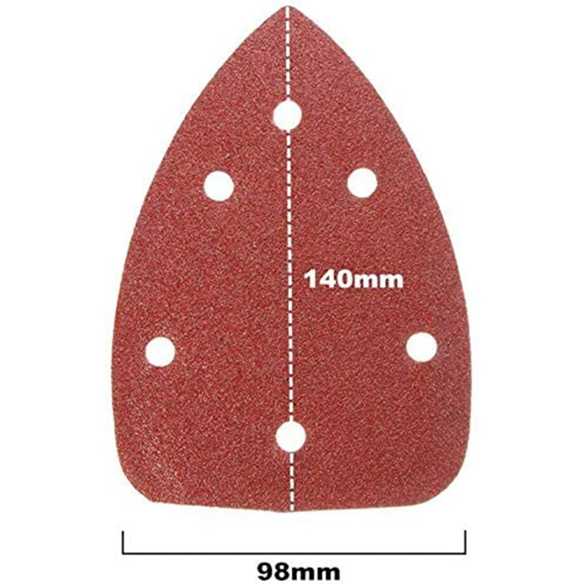 20 Pcs Detail Sander Paper 140mmx140mmx 98mm 6-Hole Triangle Mouse Detail Sandpaper Hook and Loop Sanding Sheets 100 Grits