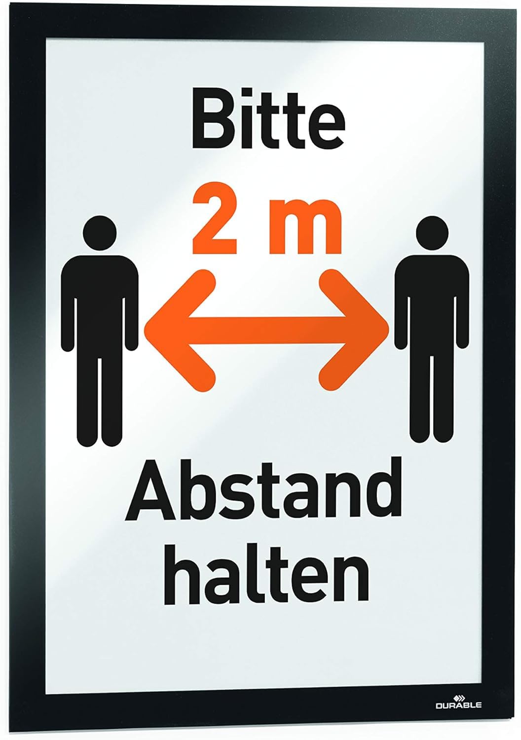 Durable Duraframe 489901 Info Frame (A4, Self-Adhesive with Magnetic Closure), Black, Pack of 1