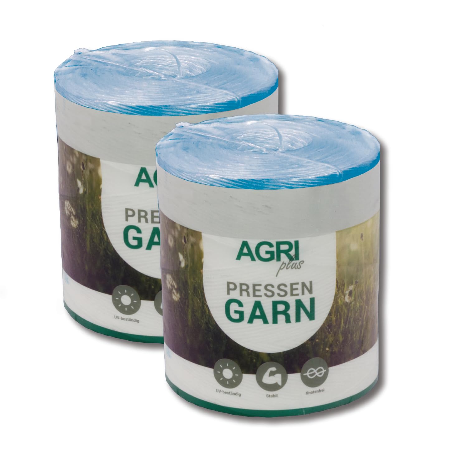 AGRIplus Lot de 2 fils à presser de 5 kg - 400 m/kg - Fil en polypropylène de qualité supérieure - Robuste, résistant aux intempéries et à la déchirure - Pour presse haute pression et balles haute