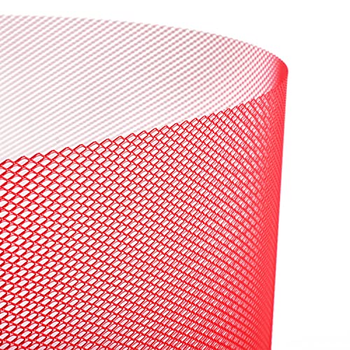 Image of AggAuto Universal 40 inchx13 inch Car Grill Mesh - Aluminum Alloy Automotive Grille Insert Bumper Rhombic Hole 4x8mm, One of the Most Multifunctional Shape Grids Red