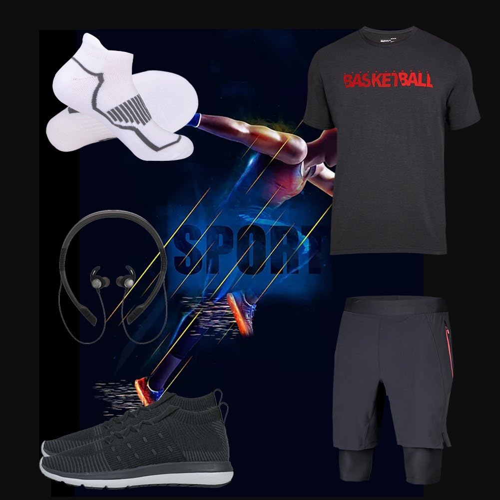 JOYNÉE Mens Low Cut Casual Socks 6 Pack Men Comfort Cushioning Ankle Athletic Socks - Image 5