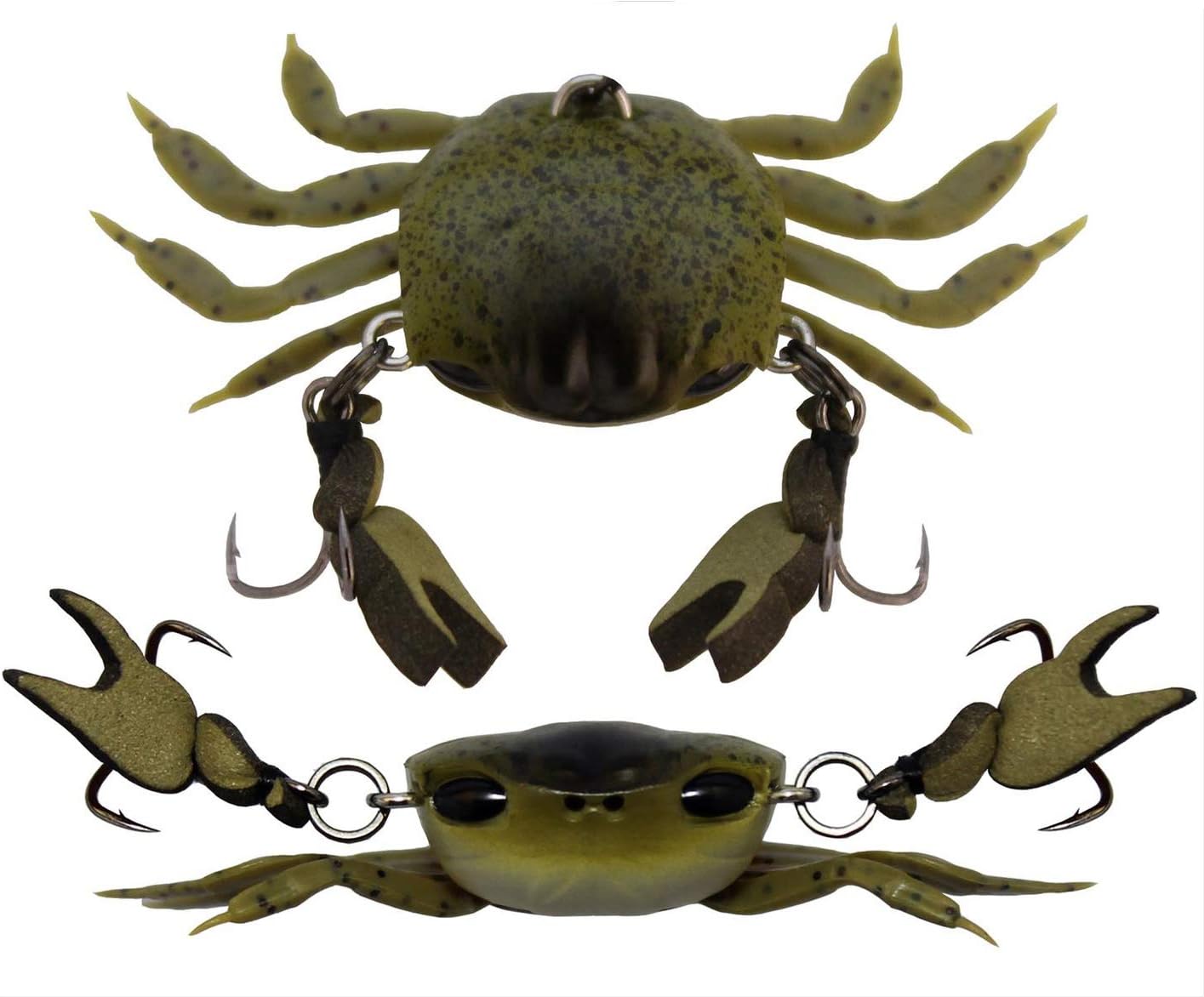CRANKA Olive Crab Lure - Treble Hook Model - 65mm (2.56")