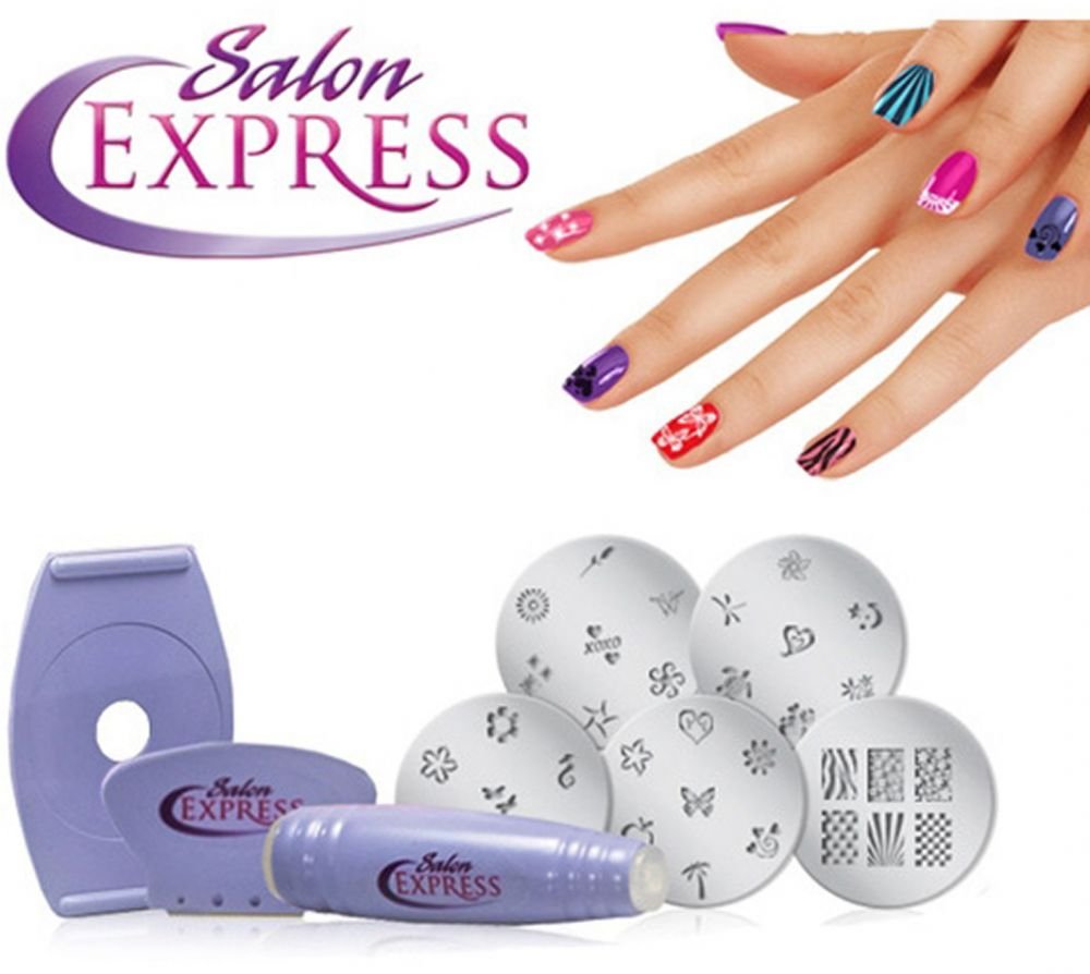 Dreamworld Salon Express Nail Polish Art Decoration Stamping Design Kit Decals Paint Stamp-image-2