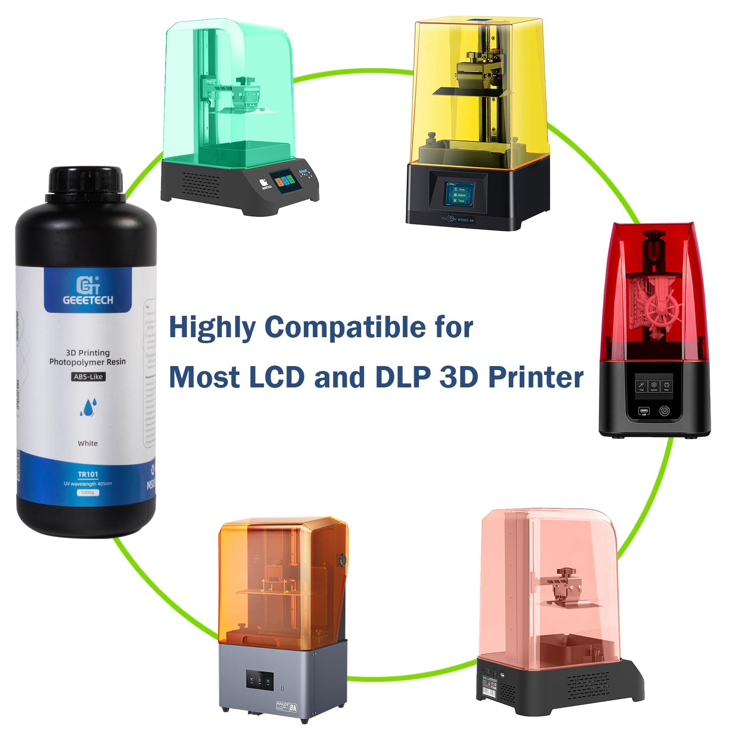 GEEETECH IMPRIMANTE LCD/DLP/SLA Résine Standard D'impression 3D1KG UV - Foto 8