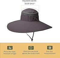 Vista 6 de Leotruny Sombrero de pescador de ala súper ancha UPF50+ sombrero impermeable para pesca, senderismo, camping