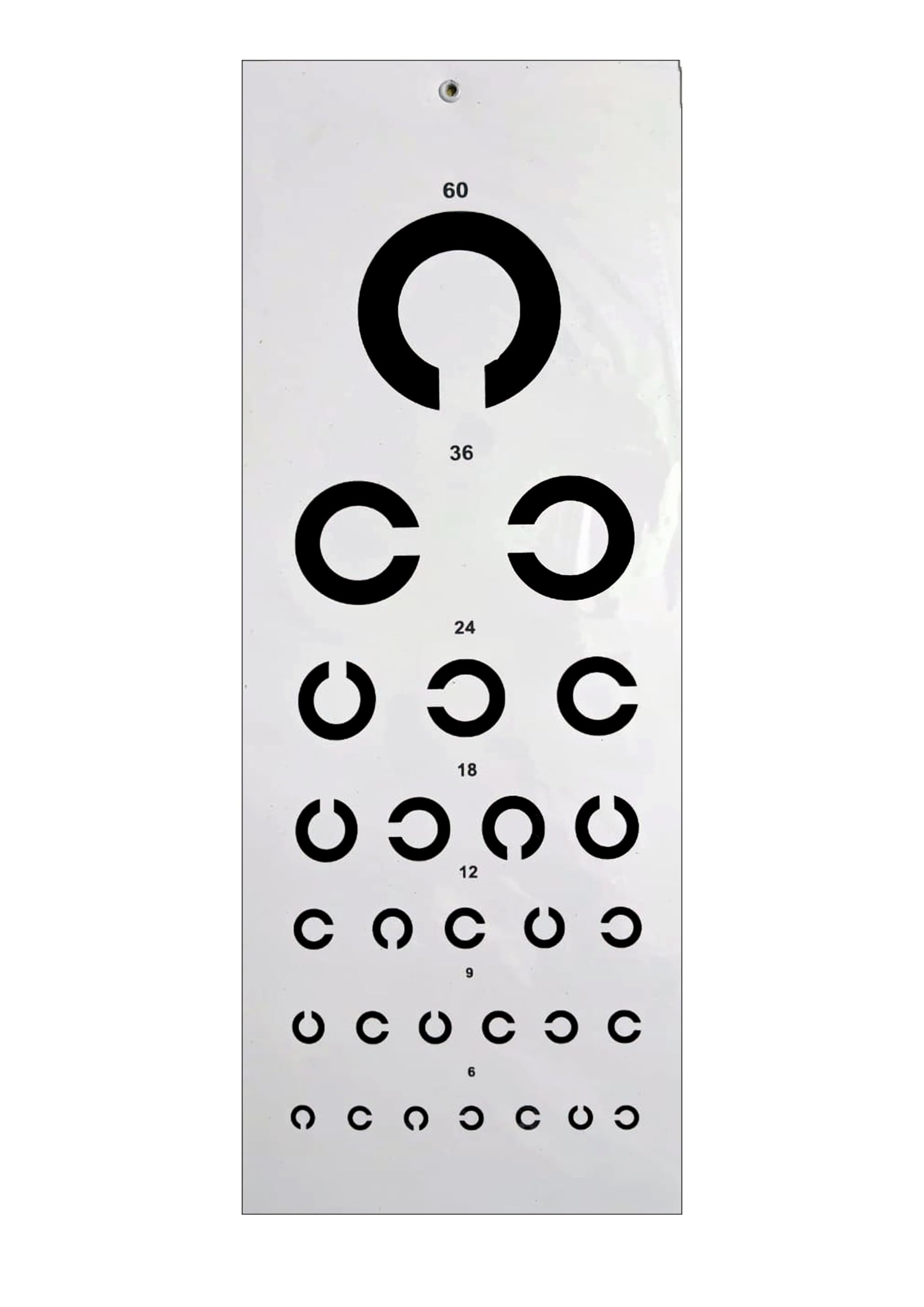 Eagle Eye Products® || EEP || Eye Vsion Test Chart || Professional Snellen Test Chart || Landolt C Vision Testing Chart || 7 Lines || Wall-Mountable 1