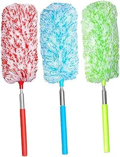 SOLUSTRE 3pcs Microfiber Duster Cleaning Tools for Home Long Handled Duster Stretchable Duster Dust Sweep Elastic