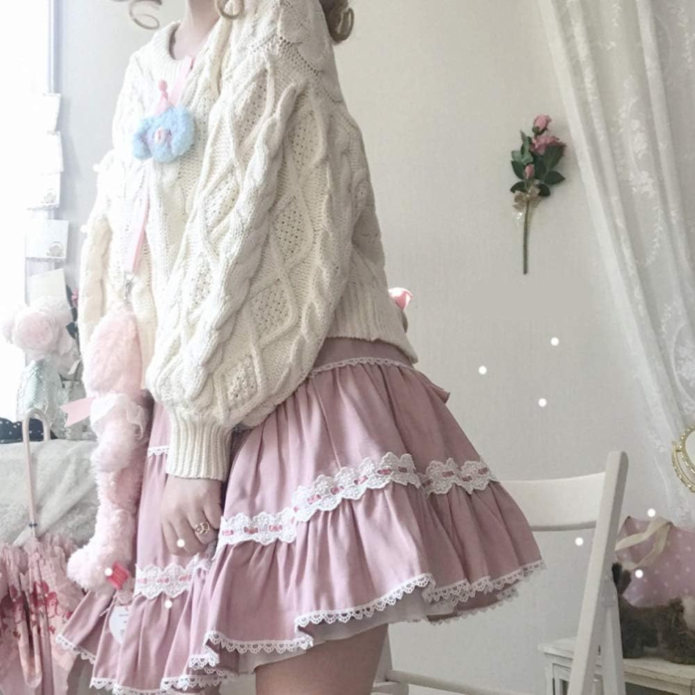 Packitcute Sweet Lolita Mini Skirt Teen Girls Casual Elastic Waist A-line Short Skirts - Image 5