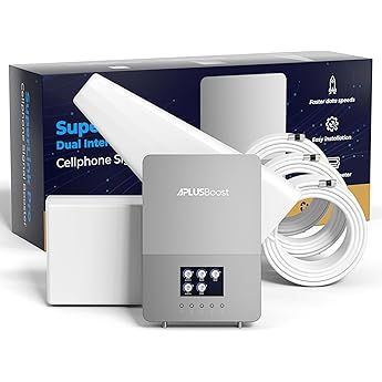 Cell PhoFne Booster for Home Up to 5000 sq ft,4G LTE 5G Cell Phone Signal Booster for Verizon, AT&T and All U.S.Carriers, Easy Installation with Built-in Antenna,HD LCD Display,FCC Approved