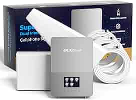 Cell Phone Signal Booster For Home Up To 9000 Sq Ft - FCC Approved For Verizon, AT&T, T-Mobile 4G/5G