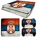 Sony PS4 Playstation 4 Slim Skin Design Foils Faceplate Set - Serbia Motif
