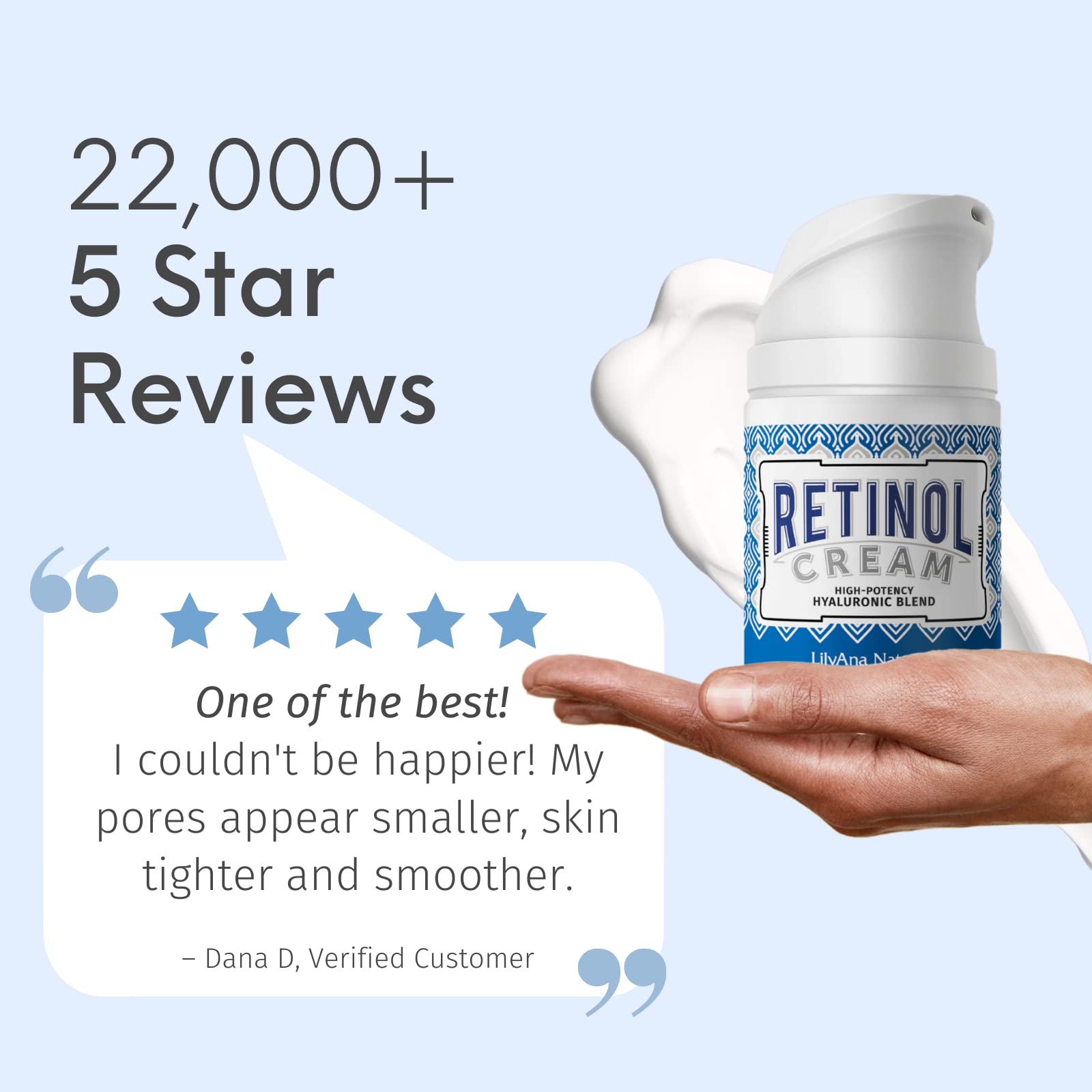 LilyAna Naturals Retinol Cream for Face Made in USA, Retinol Cream, Anti Aging Cream, Retinol