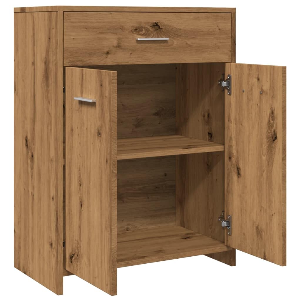 ShGaxin Szafka łazienkowa drewno inżynierskie dąb Artisan 60x33x80 cm, meble łazienkowe, szafka łazienkowa, szafka pomocnicza, kolumna łazienka, pomocnicze do łazienki - 856288