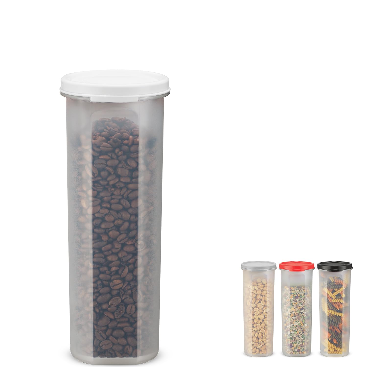 SIGNORA WARE Pasta Food Storage Container with Lid –30 oz 8-in tall Pasta, Coffee Containers for Kitchen Pantry Organizer –leakproof Air Tight Canister for Coffee, Beans, Noodles, Rice BPA-Free
