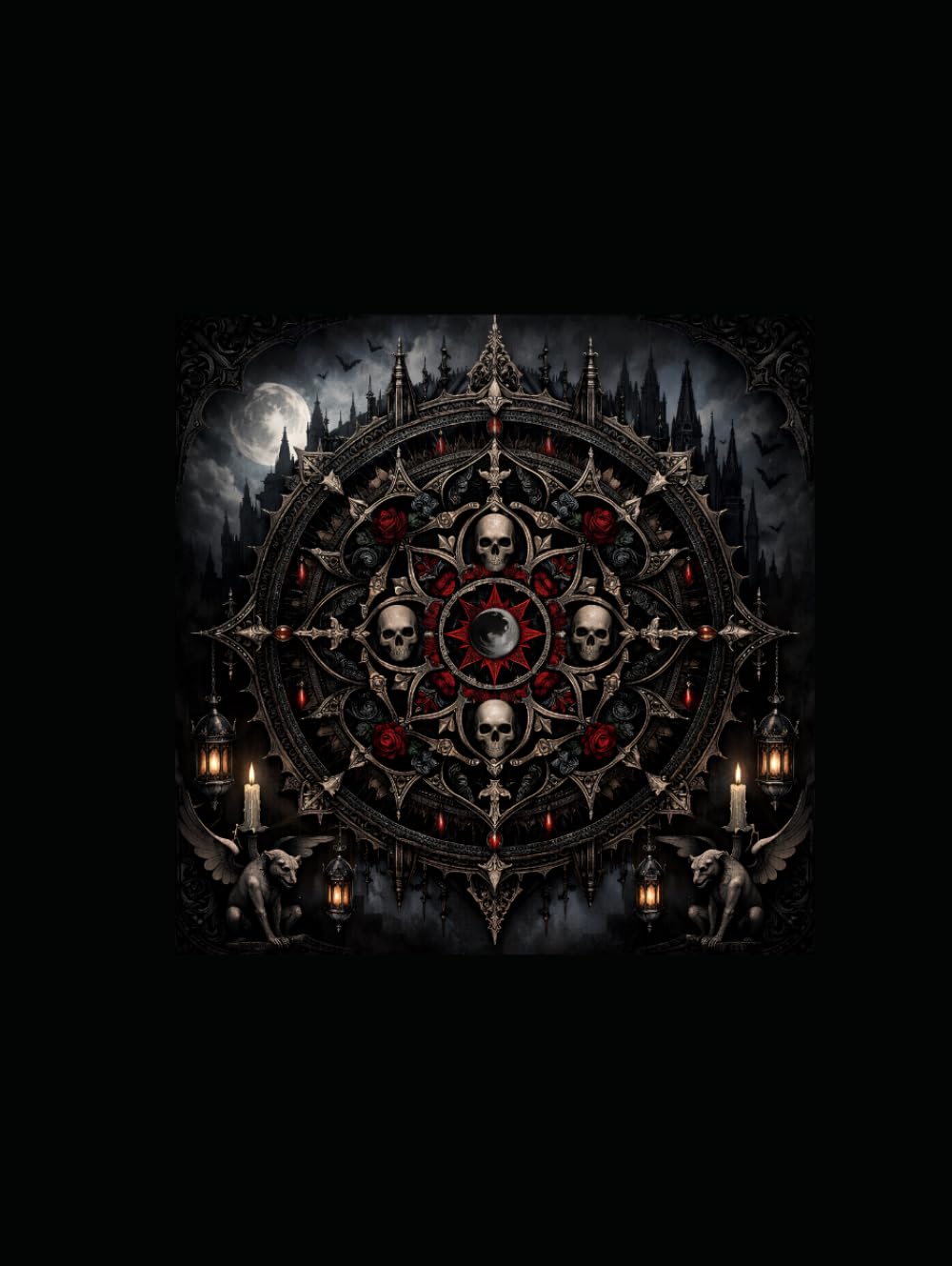 Gothic Fantasy Style Mandalas: 120 Intricate Dark Designs: Cursed Cathedrals, Abyssal Shrines, and Haunted Cemeteries for Advanced Adult Colorists