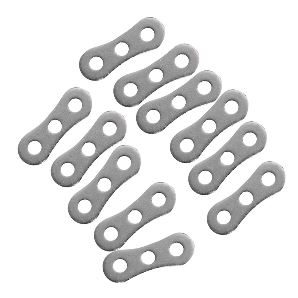 Gazechimp 10 tenditori di corda 3 buchi in lega di alluminio, anti scivolo, attrezzo regolabile - argento, tenditori di corda, per tenditore di corde da tenda da 2-5 mm