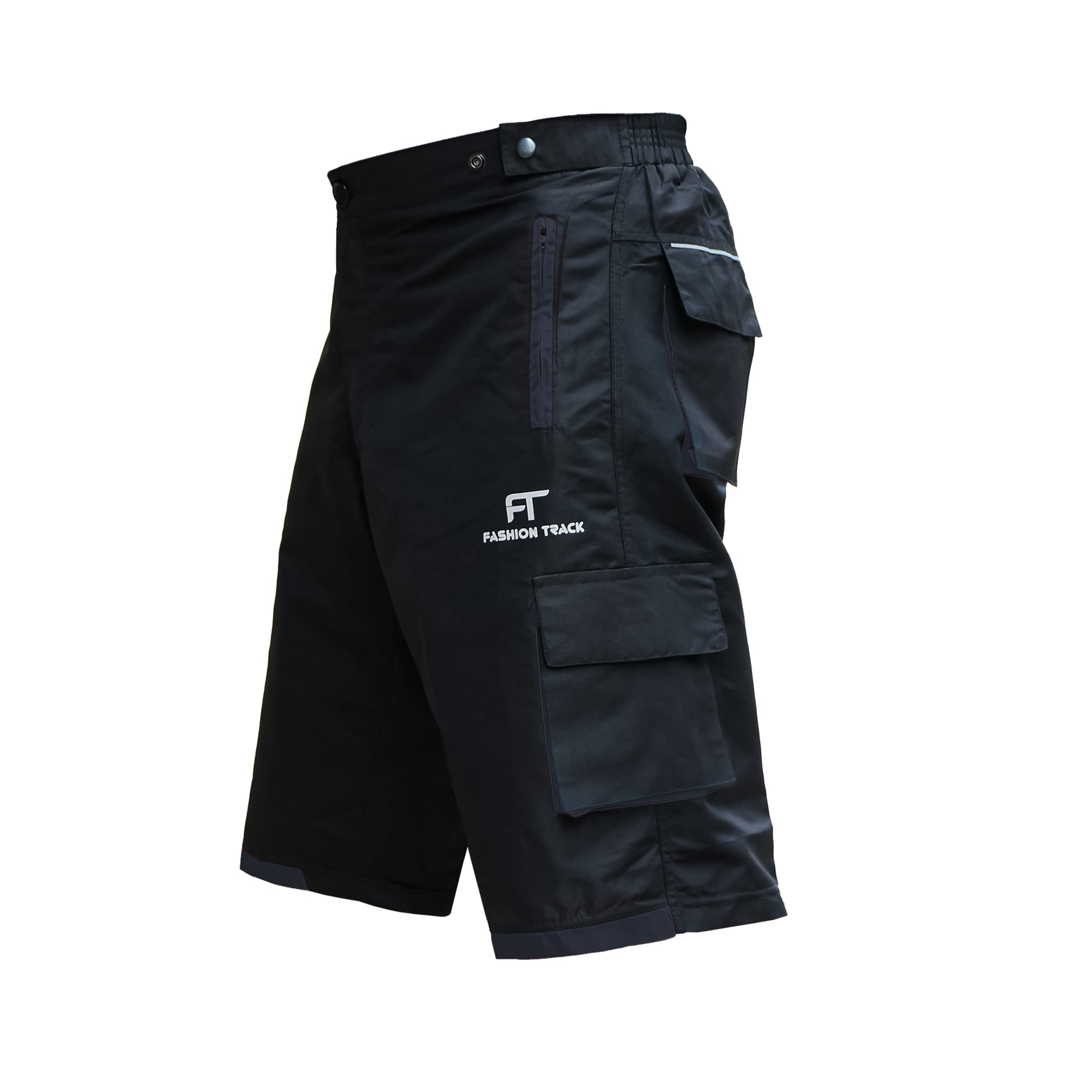 Fashion Track MTB Shorts - Inner Padded, Baggy, Breathable Mens Mountain Bike Shorts - 6 Pockets Cycle Shorts for Cycling, Running, Hiking and Outdoor Lifestyle